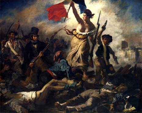 "A Liberdade Guiando o Povo", de Eugène Delacroix - Imagem: reprodução
